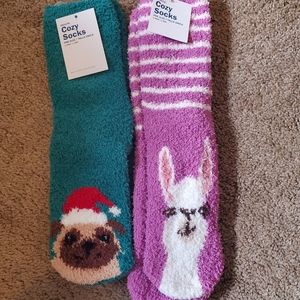 Cozy socks. $5 for both pairs.